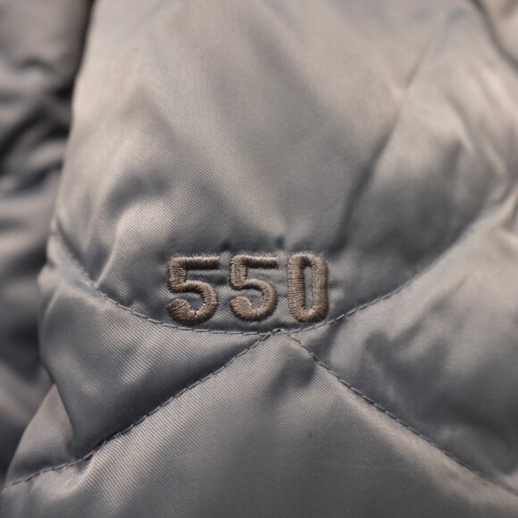 The North Face 550 goose down puffer jacket women's small ice silver blue - Picture 3 of 16